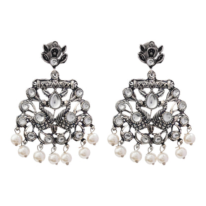 StylishKudi Oxidised Silver Jhumki&Danglers ComboSet for Women&girl