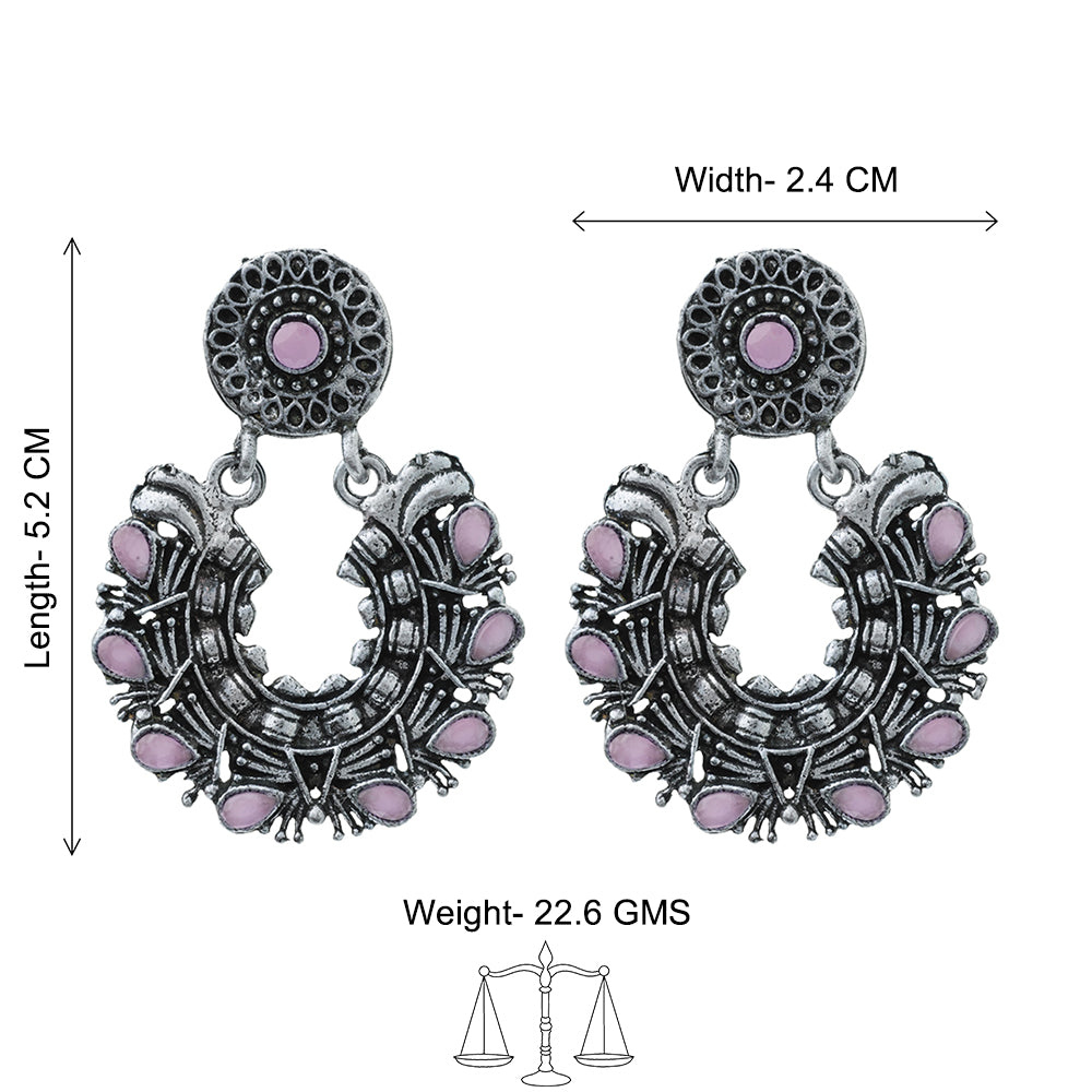Dangling Delight Dangler Earrings (Baby Pink)