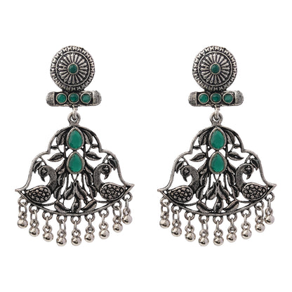 Peacock Pataka Dangler Earring (Green)