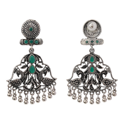Peacock Pataka Dangler Earring (Green)
