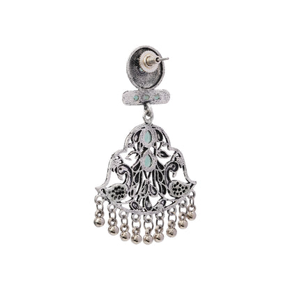 Peacock Pataka Dangler Earring (Pista)