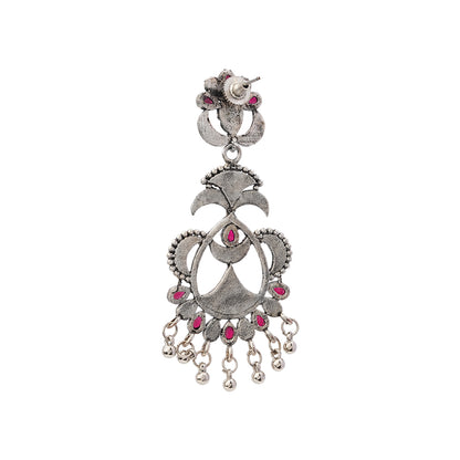Magical Meenakari Dangler Earring (Red)