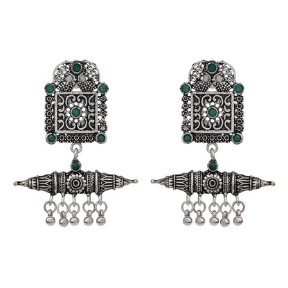 Chakor swirls Gunghroo Dangler earring (Green)