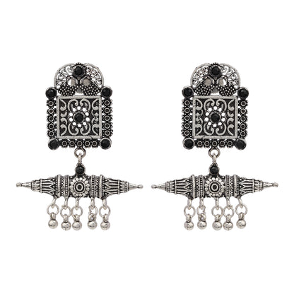 Chakor swirls Gunghroo Dangler earring (Black)
