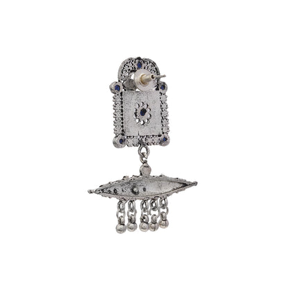 Chakor swirls Gunghroo Dangler earring (Blue)