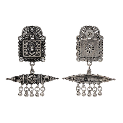 Chakor swirls Gunghroo Dangler earring (White)
