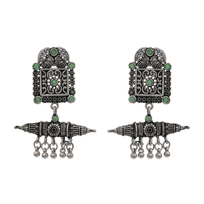 Chakor swirls Gunghroo Dangler earring (Pista)