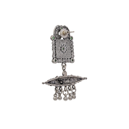 Chakor swirls Gunghroo Dangler earring (Pista)