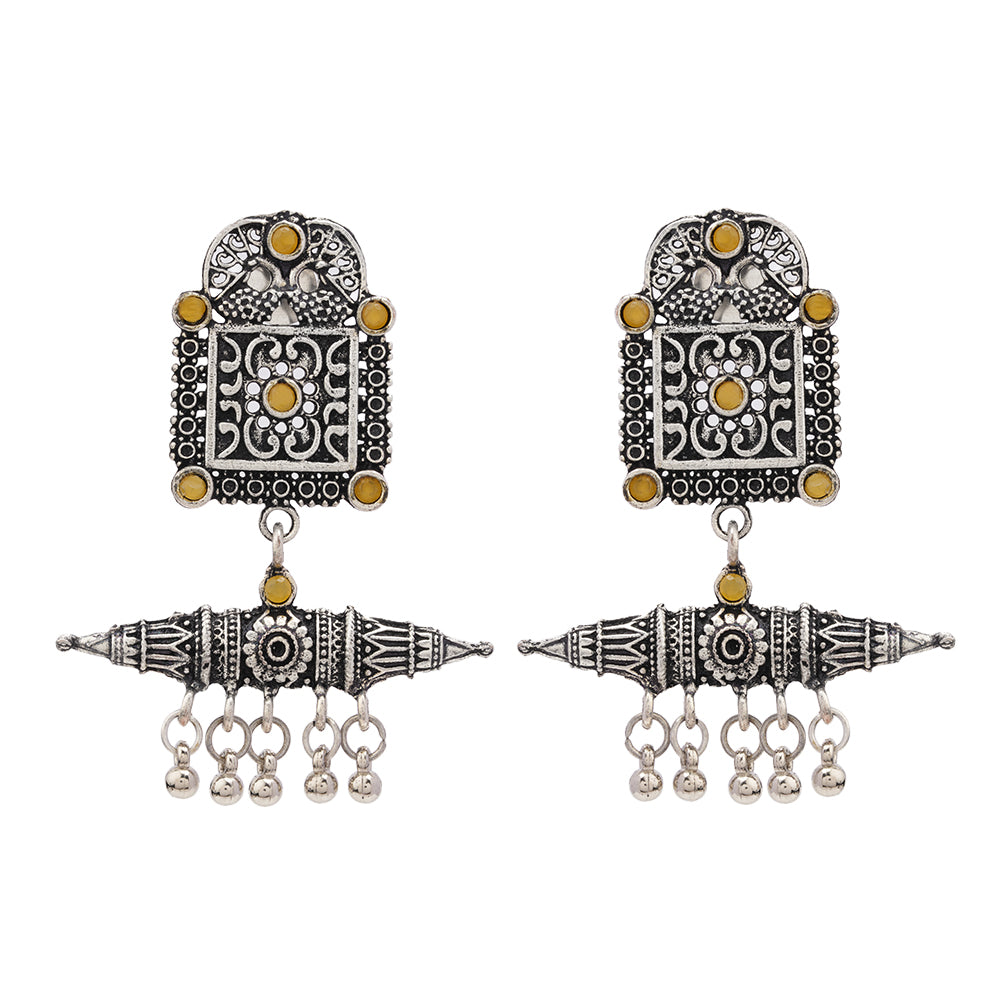 Chakor swirls Gunghroo Dangler earring (Light Orange)