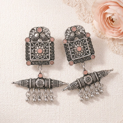 Chakor swirls Gunghroo Dangler earring (Light Orange)