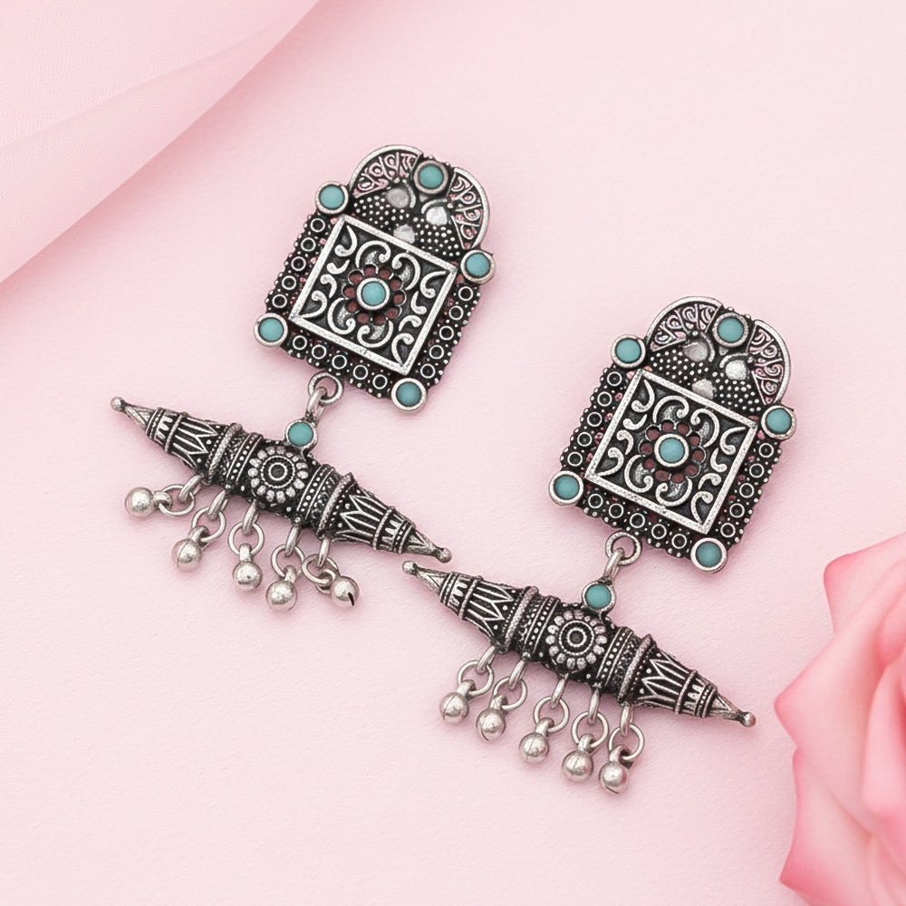 Chakor swirls Gunghroo Dangler earring (Mint)