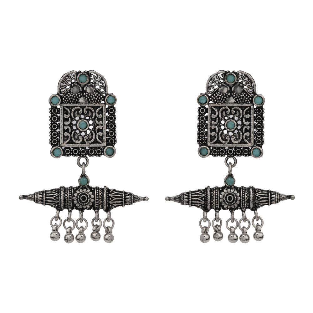 Chakor swirls Gunghroo Dangler earring (Mint)