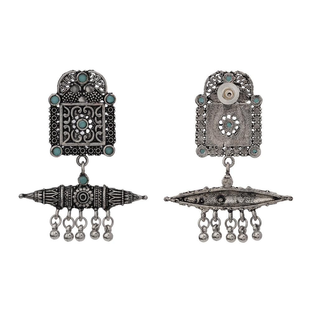 Chakor swirls Gunghroo Dangler earring (Mint)
