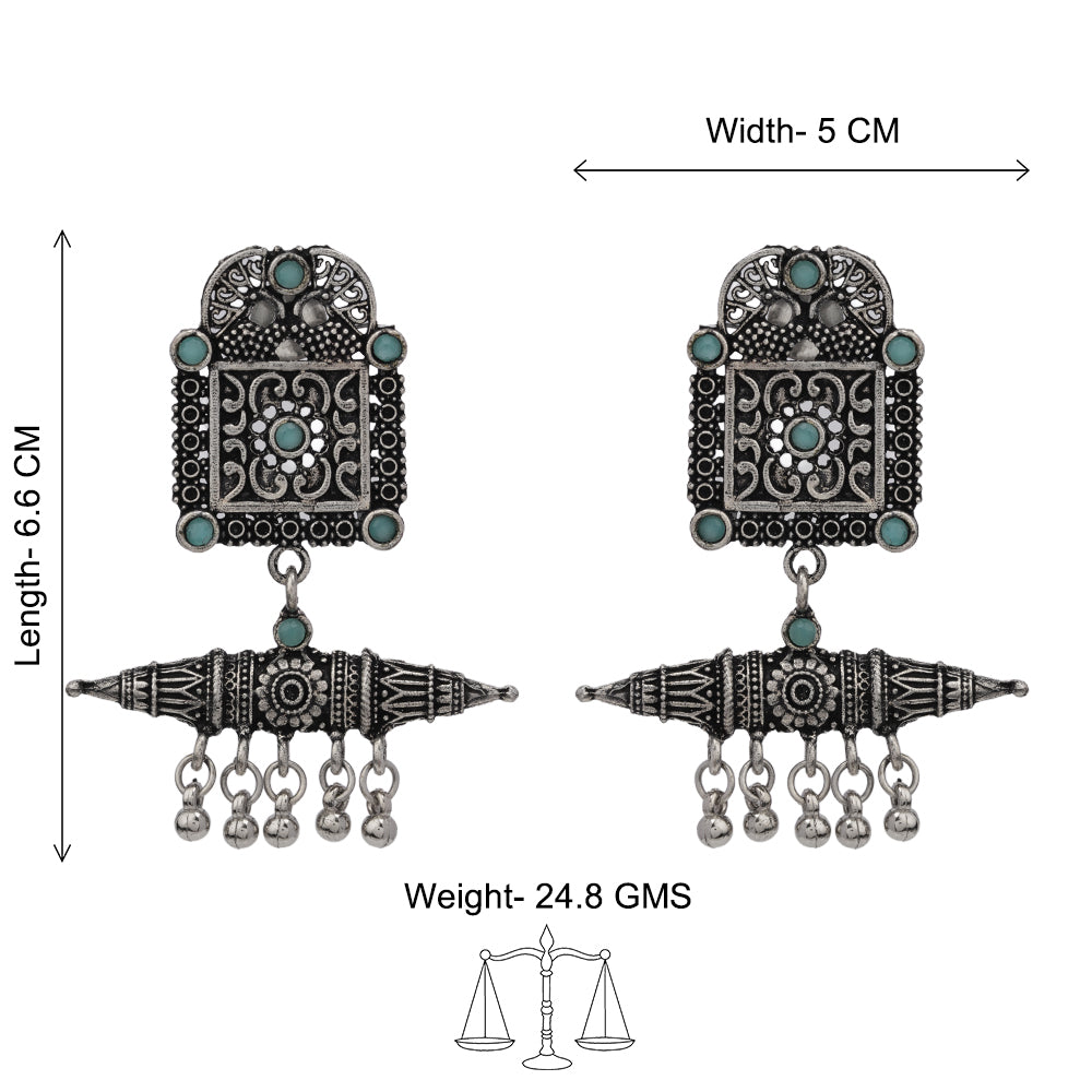 Chakor swirls Gunghroo Dangler earring (Mint)