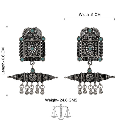 Chakor swirls Gunghroo Dangler earring (Mint)