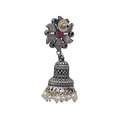Fearless flower jhumki earring (Multicolored)