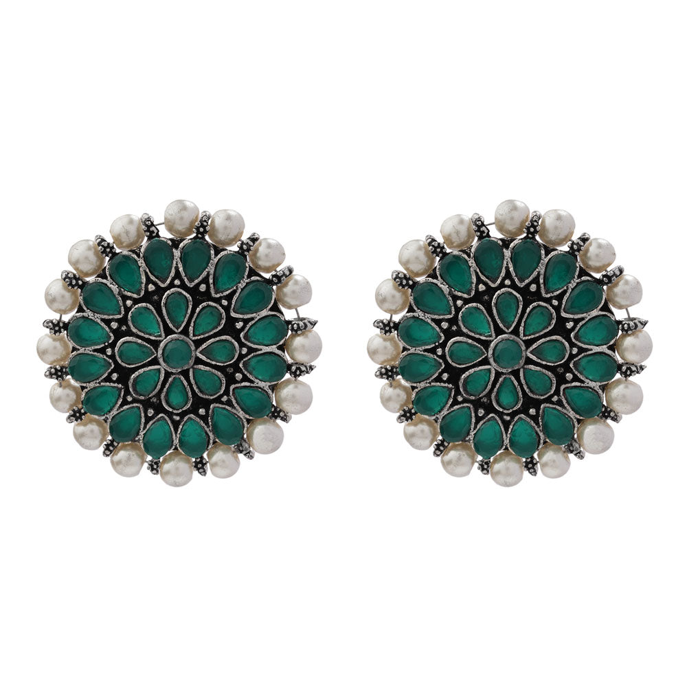 Desi Diva stud earring (Green)