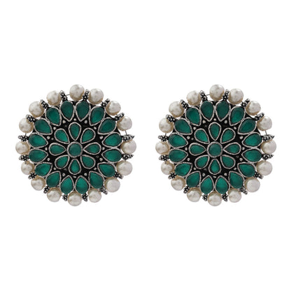 Desi Diva stud earring (Green)