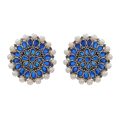 Desi Diva stud earring (Blue)