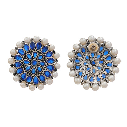 Desi Diva stud earring (Blue)