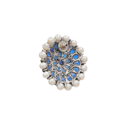 Desi Diva stud earring (Blue)