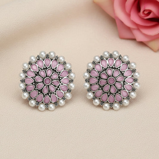 Desi Diva stud earring (Baby Pink)