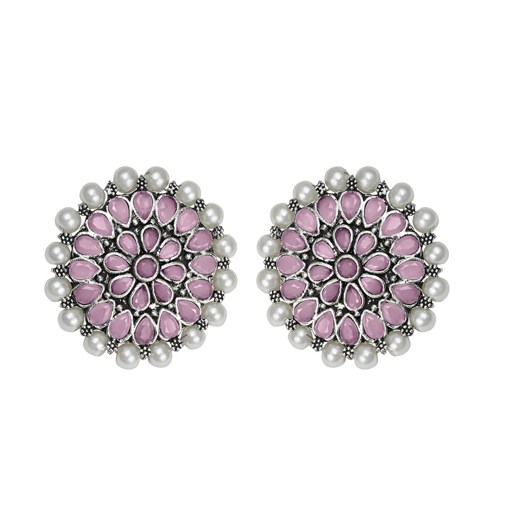 Desi Diva stud earring (Baby Pink)