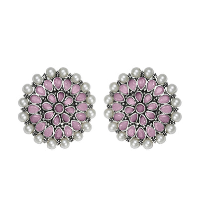 Desi Diva stud earring (Baby Pink)