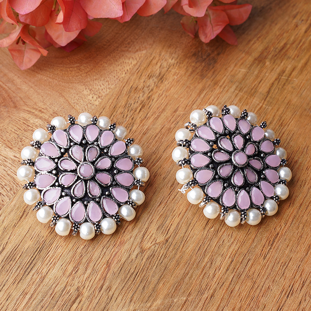 Desi Diva stud earring (Baby Pink)