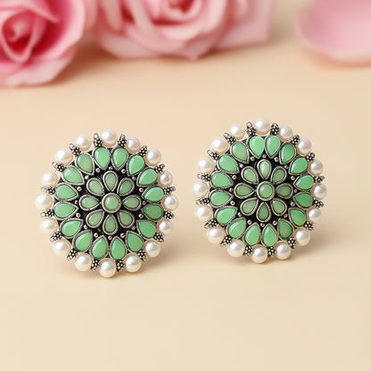 Desi Diva stud earring (Pista)