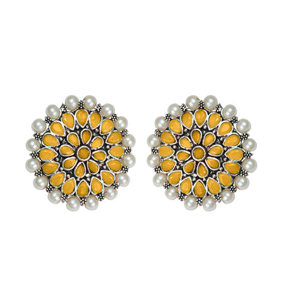 Desi Diva stud earring (Yellow)