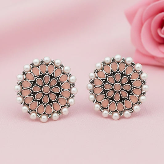 Desi Diva stud earring (Light Orange)