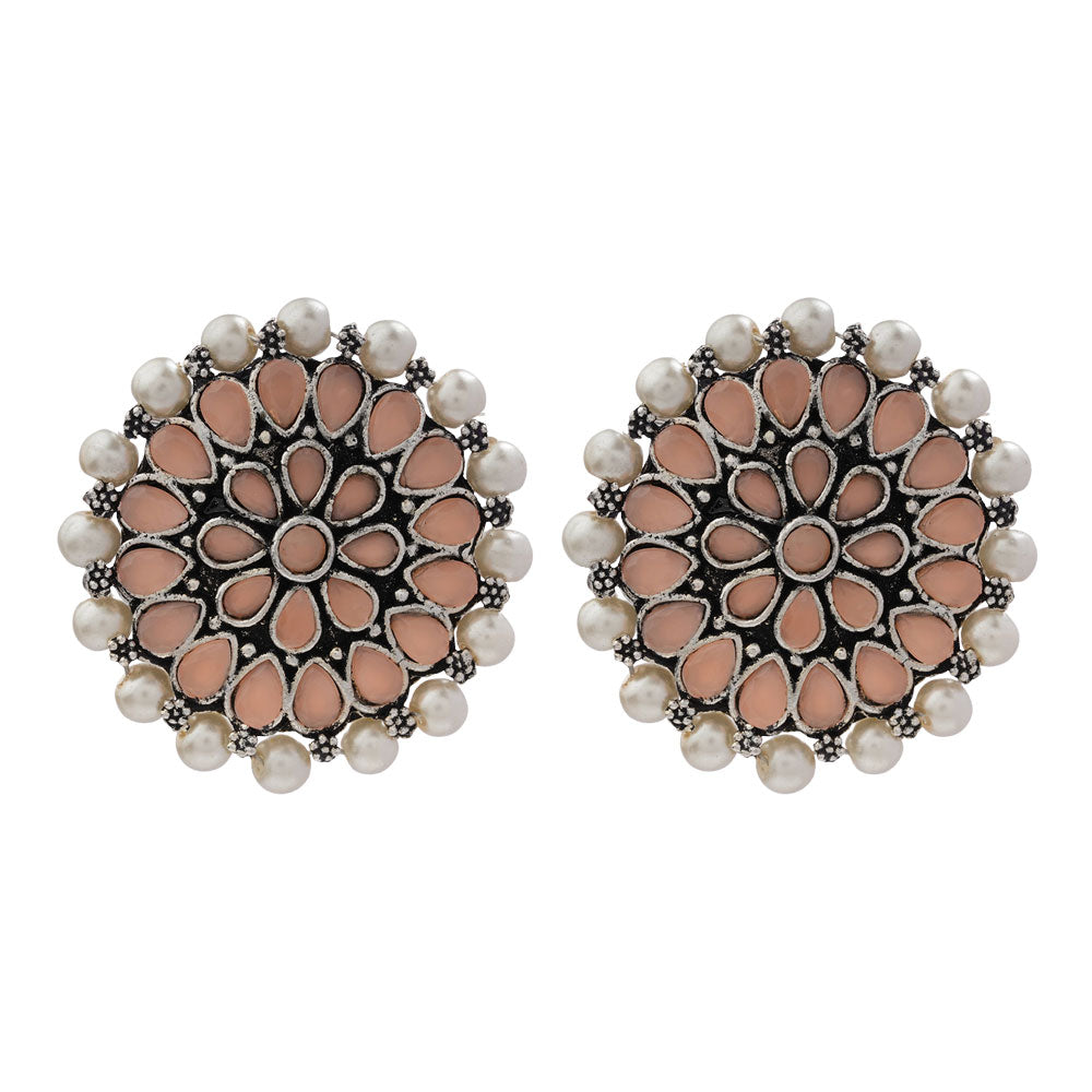 Desi Diva stud earring (Light Orange)