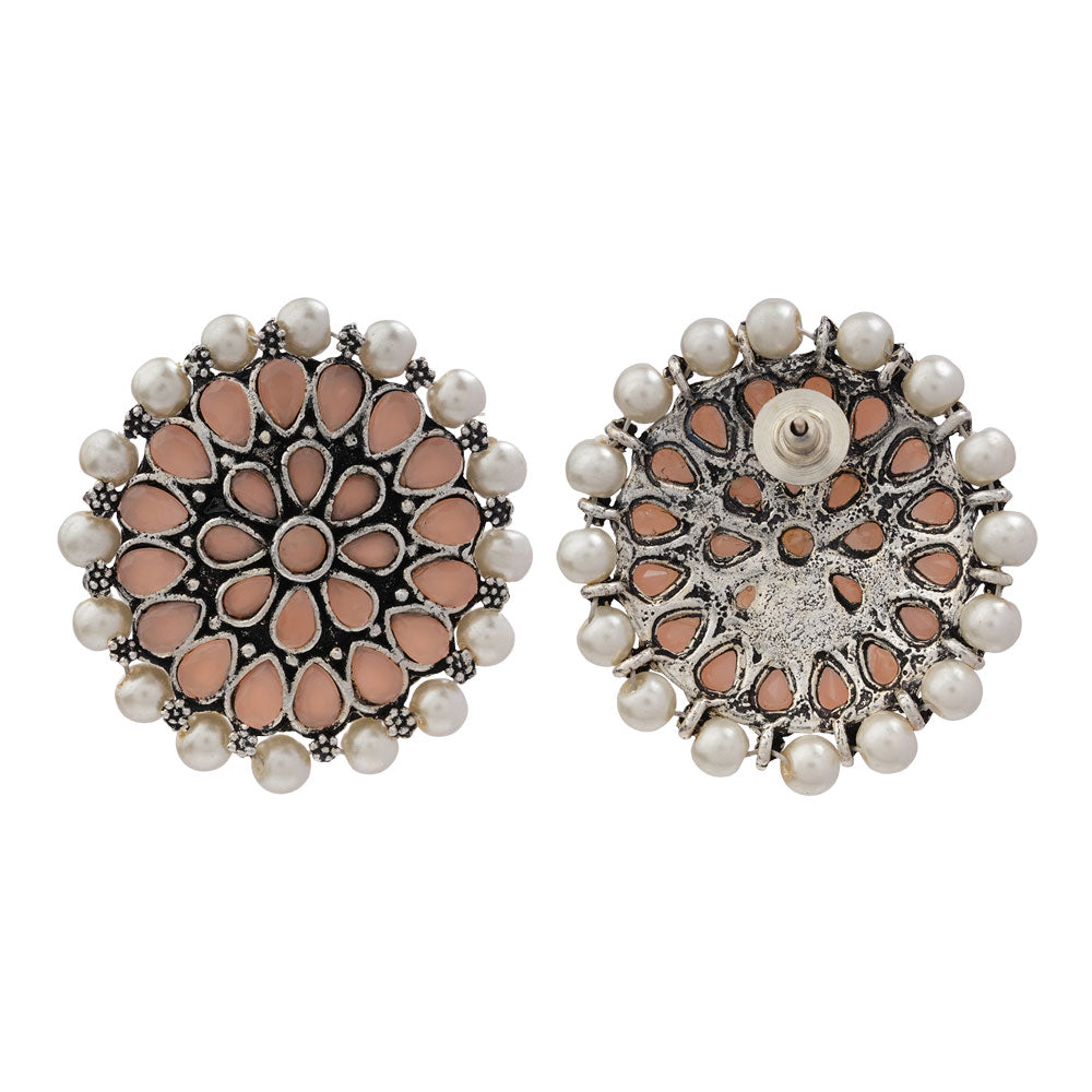 Desi Diva stud earring (Light Orange)