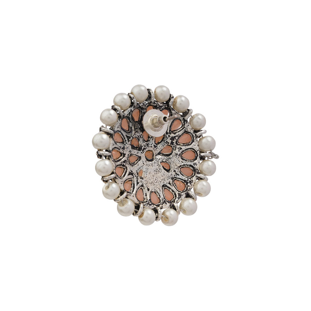 Desi Diva stud earring (Light Orange)