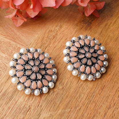 Desi Diva stud earring (Light Orange)