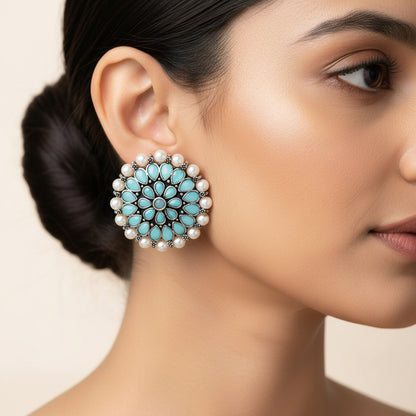 Desi Diva stud earring (Mint)