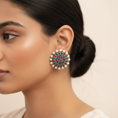 Desi Diva stud earring (Multicolored)