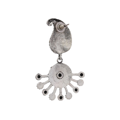 Rays and Paisley dangler earring (Black)