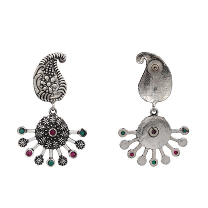 Rays and Paisley dangler earring (Multicolored)