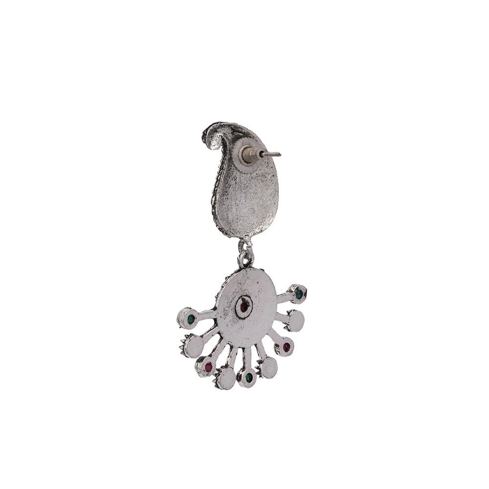 Rays and Paisley dangler earring (Multicolored)