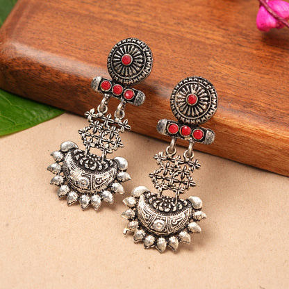 Enchanted Swing dangler earring (Dark Red)