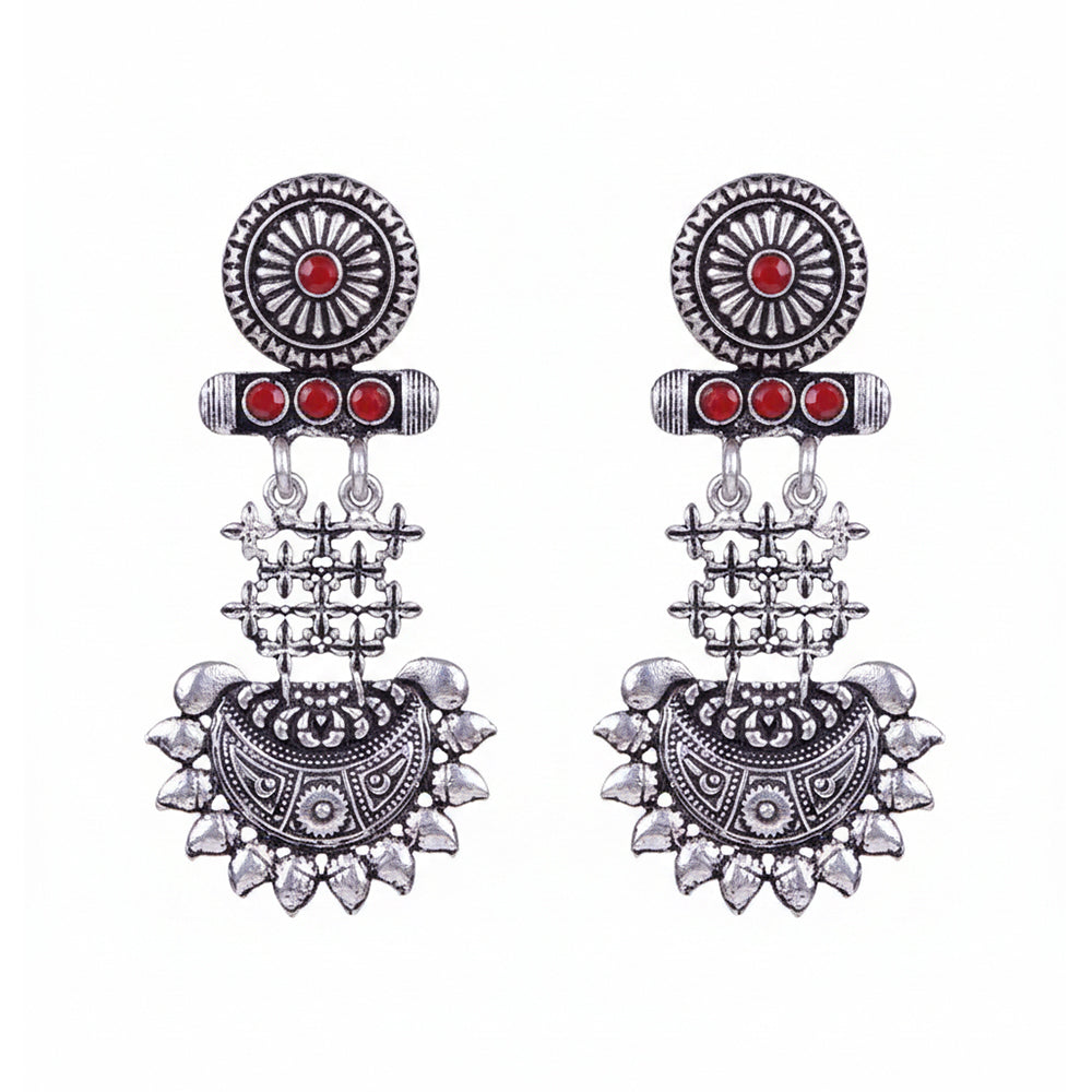 Enchanted Swing dangler earring (Dark Red)