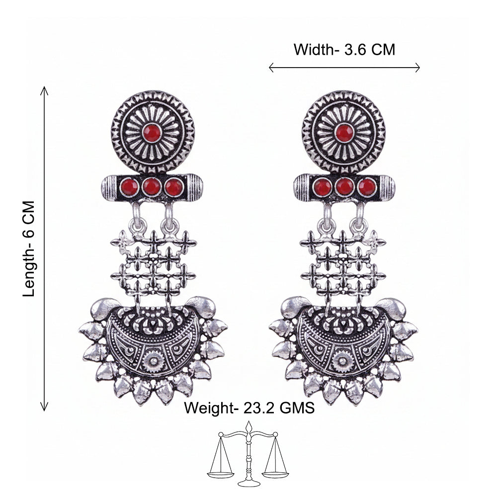 Enchanted Swing dangler earring (Dark Red)