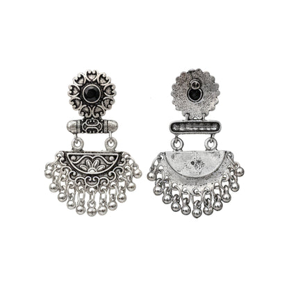 semi- circle hanging dangler earring (Black)