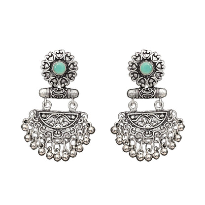 semi- circle hanging dangler earring (Mint)