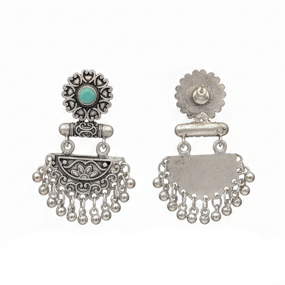 semi- circle hanging dangler earring (Mint)