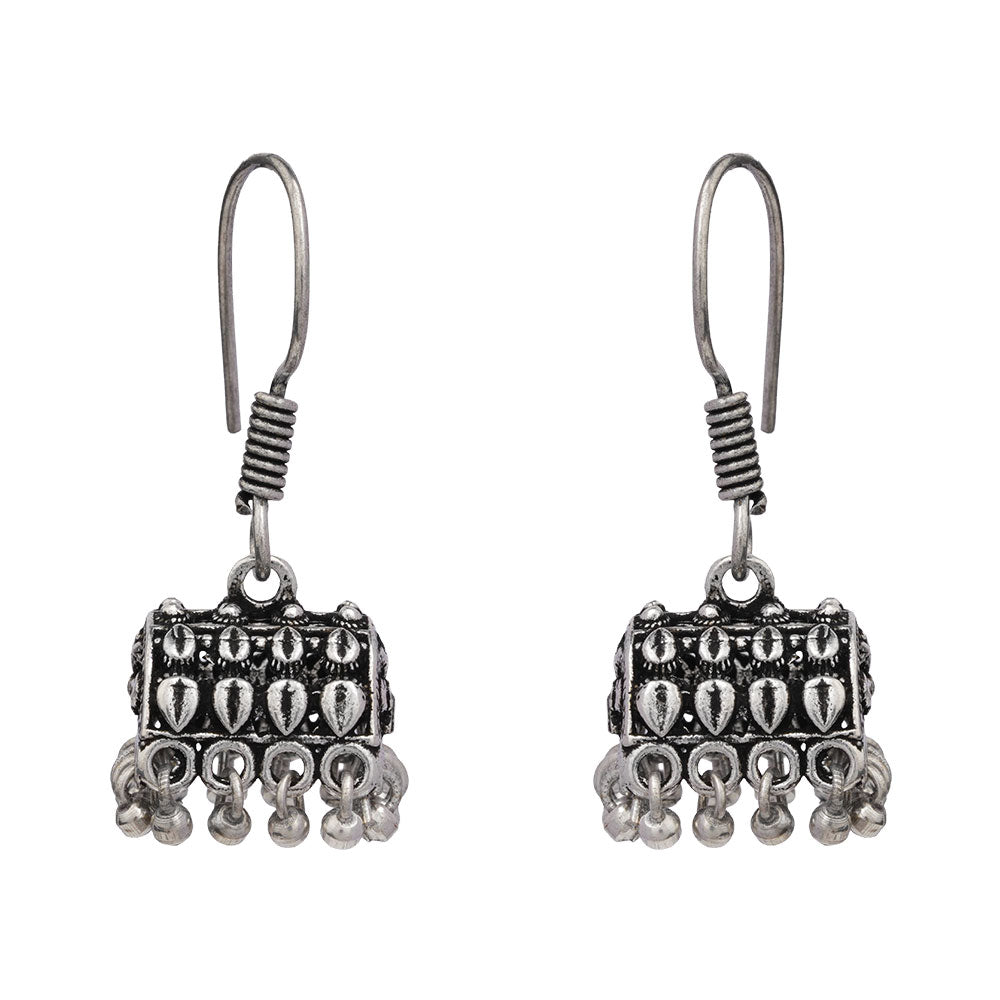 StylishKudi Oxidised Silver Stud & Chandbali Earrings Combo Set for Women&girl