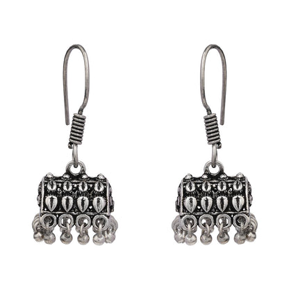 StylishKudi Oxidised Silver Stud & Chandbali Earrings Combo Set for Women&girl
