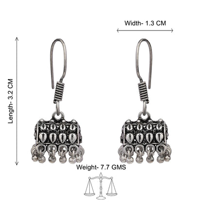 Tiny Twinkle jhumki earring (Silver)
